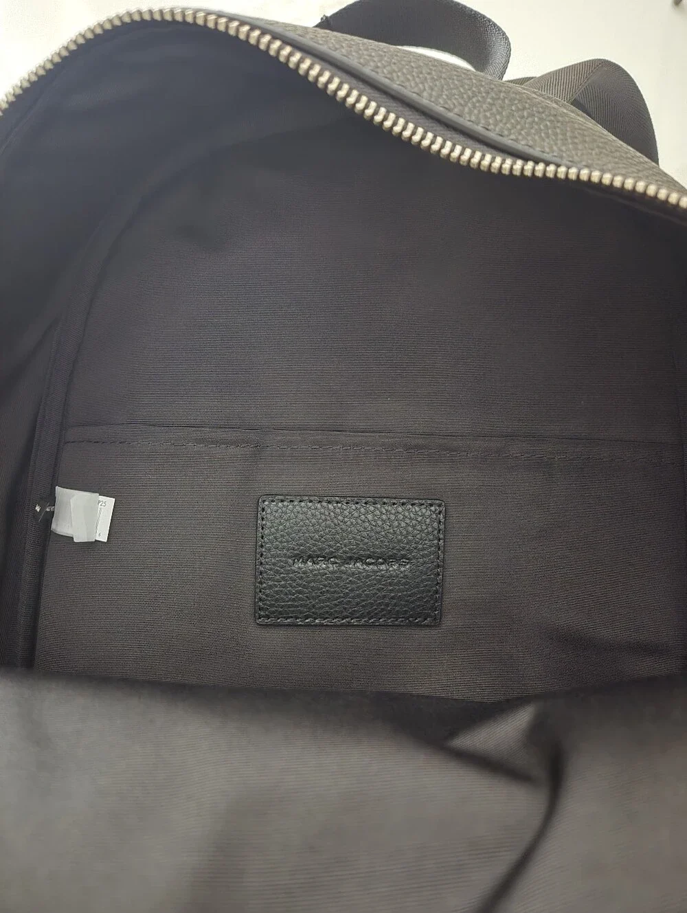 Marc Jacobs Black Pebbled Leather Workwear Backpack